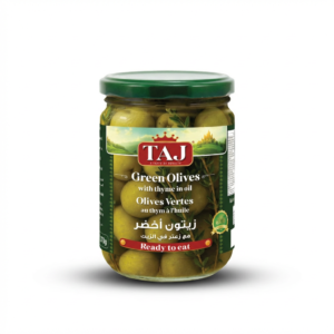 PRODUCT : TAJ GREEN OLIVES 600 GR
