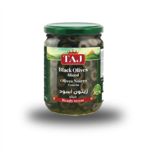 TAJ SLICED BLACK OLIVES 600 GR